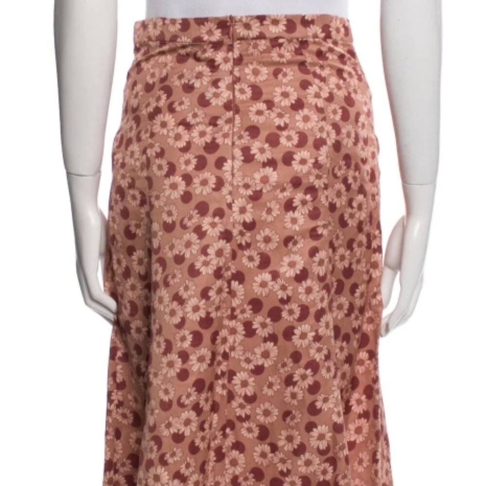 NWT Sandro Pascaline Floral & Polka Dot Midi Skirt in Antique Rose L $ 340 - Picture 11 of 13
